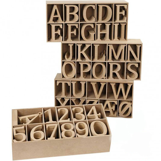 3D MDF Letters Numbers - 80mm Tall | PDA Card and Craft