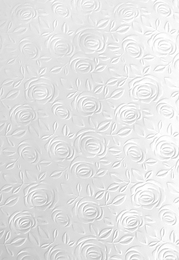 Roses A4 White Embossed Card PDA Card & Craft