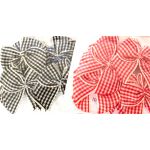 The Hobby House 16mm wide Gingham Bows (Red & Black)