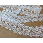30mm Wide White Eyelet Lace