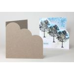 Recycled Kraft Cloud Corner Card Blanks