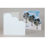 Arcoprint Milk 300gsm White Cloud Corner Card Blanks