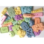 School Days Button Mix Pack - Pastels