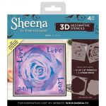 Rose - Sheena Douglass 3D Decorative Stencil