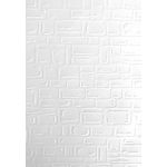 Stone Wall - A4 White Embossed Card