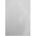 Numbers - A4 White Embossed Card