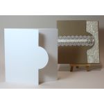 Conqueror Wove White 300gsm Half Moon Card Blanks