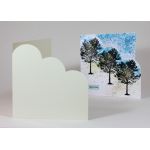 Conqueror Textured 300gsm Cloud Corner Card Blanks