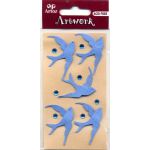 Blue Birds & Gems - Artwork 3D Stickers