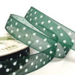 10mm Organza Polka Dot Ribbon (7 metre ROLL)