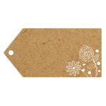Eleganza Greeting Tags - Flowers - 100 x 50mm (Pack of 10)