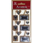 Hearts in Picture Frame - Artwork Toppers