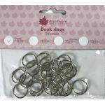 Silver Book Rings - 3/4 inch - Pack of 24 (19mm)