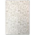 Artoz A4 White & Silver Paper - Floral