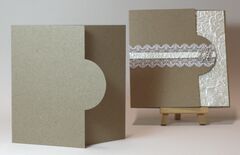 Recycled Kraft Half Moon Card Blanks