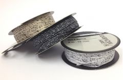 10mm Script Printed Satin Ribbon (8 metre ROLL)