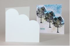 Arcoprint Milk 300gsm White Cloud Corner Card Blanks