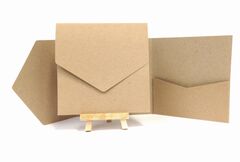 Recycled Kraft 145x145mm POCKETFOLDS