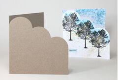 Recycled Kraft Cloud Corner Card Blanks