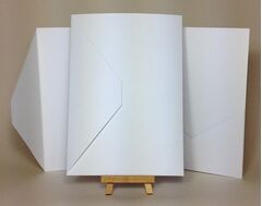 Old Mill Bianco 300gsm White 148x210 (A5) POCKETFOLDS