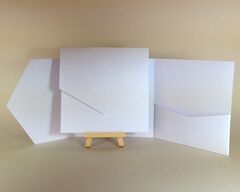 100% Recycled White 300gsm 145x145mm POCKETFOLDS