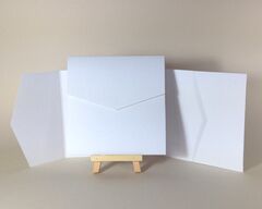 Quality White Card 300gsm 130x130mm Pocketfold