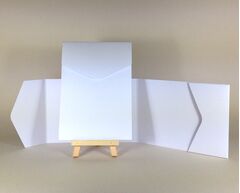 100% Recycled White 300gsm A6 POCKETFOLDS