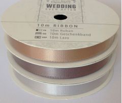 9mm Wide Satin Ribbon - Papermania Wedding Collection