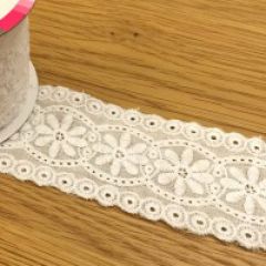 51mm Wide Embroidered Lace 1.8m Roll PDA Card and Craft