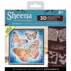 Butterflies - Sheena Douglass 3D Decorative Stencil