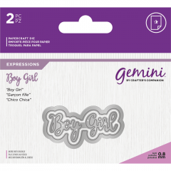 Gemini Expressions - Word Dies - Boy Girl