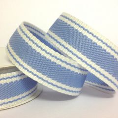 22mm Twill Stripe Ribbon (3 metre Roll)