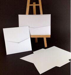 Quality White Card 250gsm Pocket Card