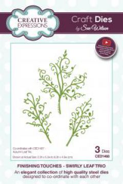 Creative Expressions Dies - Finishing Touches - Swirly Leaf Trio