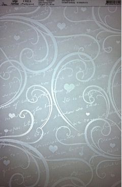 Artoz A4 - Lettre D'Amour White Patterned Vellum