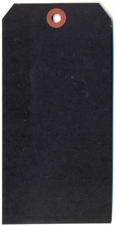 Single Large Black Tag - 160 x 79mm