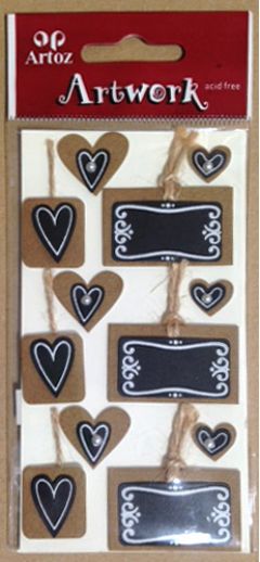 Hearts in Picture Frame - Artwork Toppers