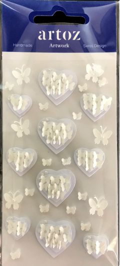 Butterfly Hearts - Artwork 3D Toppers