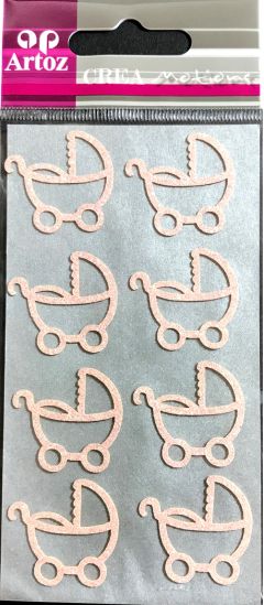 New Baby Pram - Girl - Artwork 3D Toppers