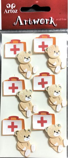 First Aid Teddy - Artwork Toppers