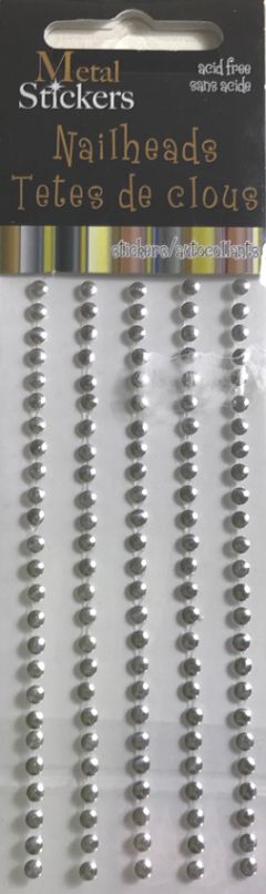 3mm Self Adhesive Silver Nailheads
