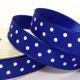 Cobalt Blue 10mm Satin Polka Dot Ribbon