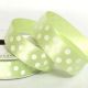 15mm Lime Zest Satin Polka Dot Ribbon