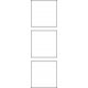 38x38mm x 3 (top to bottom 125mm)