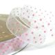 White with Pink dots