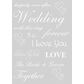 White Wedding Words Vellum