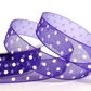 Chocolate Purple with White dots 10mm Organza Ribbon