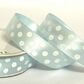 15mm Light Blue Satin Polka Dot Ribbon