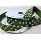 Ross Green 15mm Polka Dot Twill Ribbon